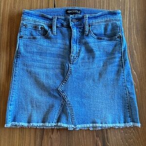 J Crew Frayed Denim Skirt